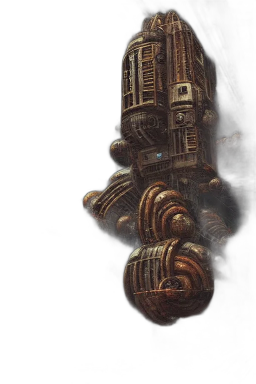 robot, weapon, bottle, staff, concept art, fantasy art, photorealistic, watercolor transparent PNG cut-out