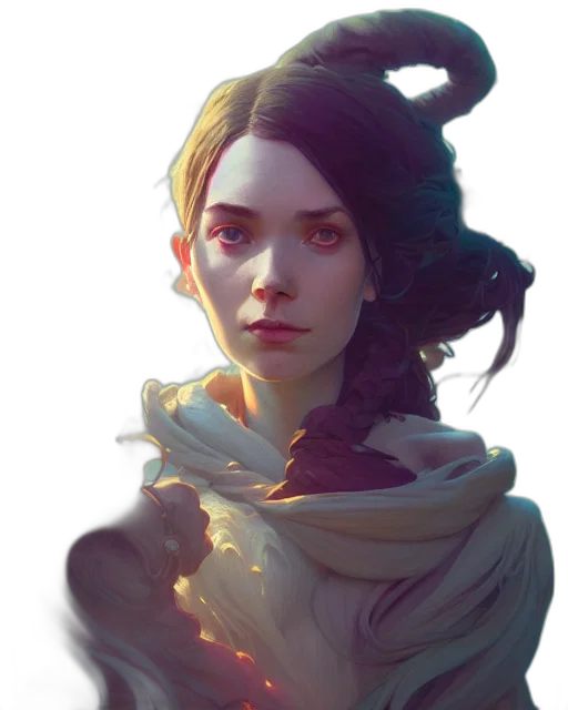 face, mask, staff, dragon, fantasy art, concept art, photorealistic, comic book art transparent PNG cut-out