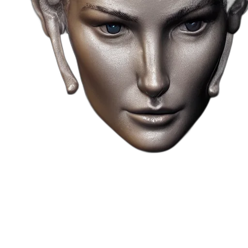 face, mask, crown, jewelry, 3d render, photorealistic, concept art, fantasy art transparent PNG cut-out