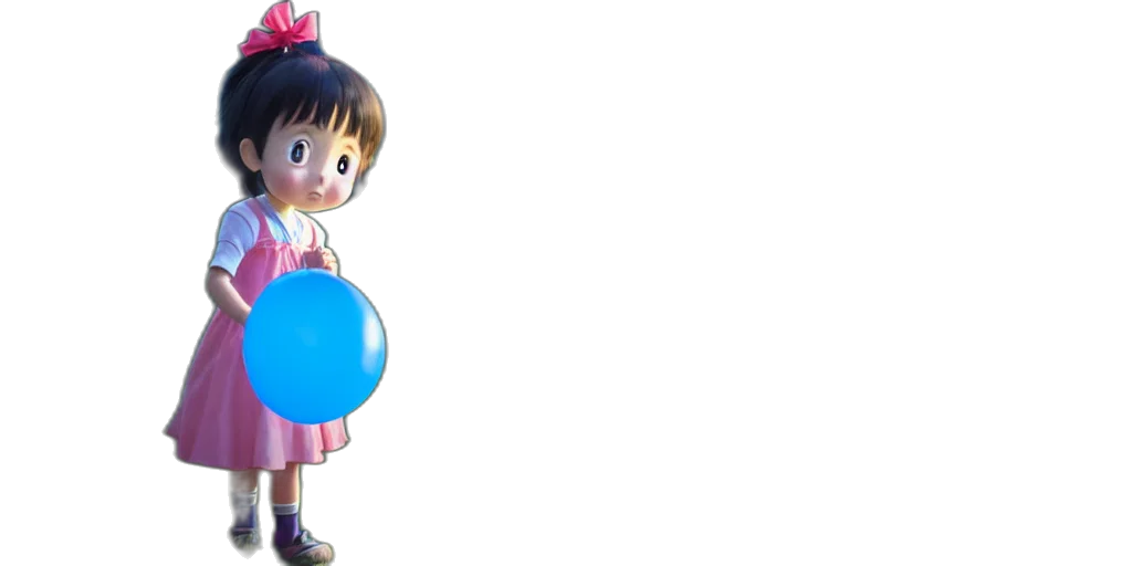 dress, 3d render, concept art, photorealistic, cartoon, little, girl, lollypop transparent PNG cut-out