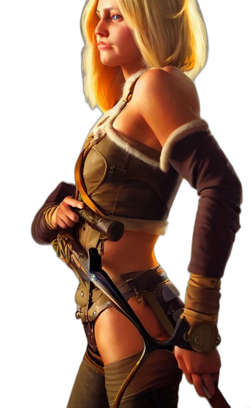 weapon, jacket, staff, dress transparent PNG cut-out