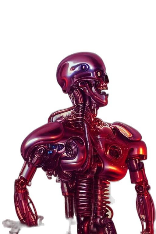 robot, cyberpunk, 3d render, concept art transparent PNG cut-out