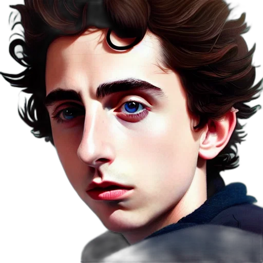 face, jacket, hair, robot, photorealistic, cartoon, fantasy art, concept art transparent PNG cut-out
