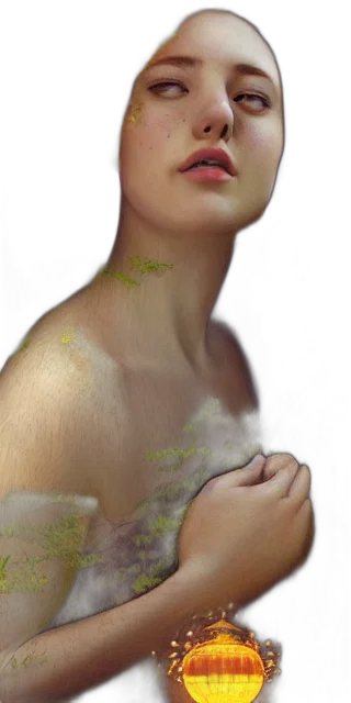 dress, face, jewelry, mask, photorealistic, oil painting, 3d render, fantasy art transparent PNG cut-out