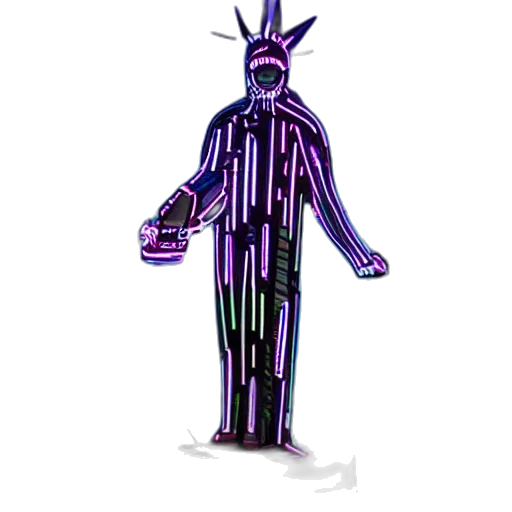 robot, staff, dress, creature transparent PNG cut-out