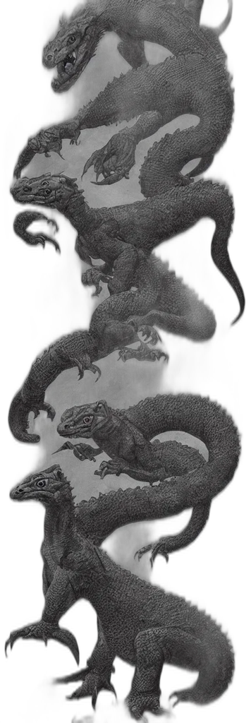 dragon, creature, animal, sword transparent PNG cut-out