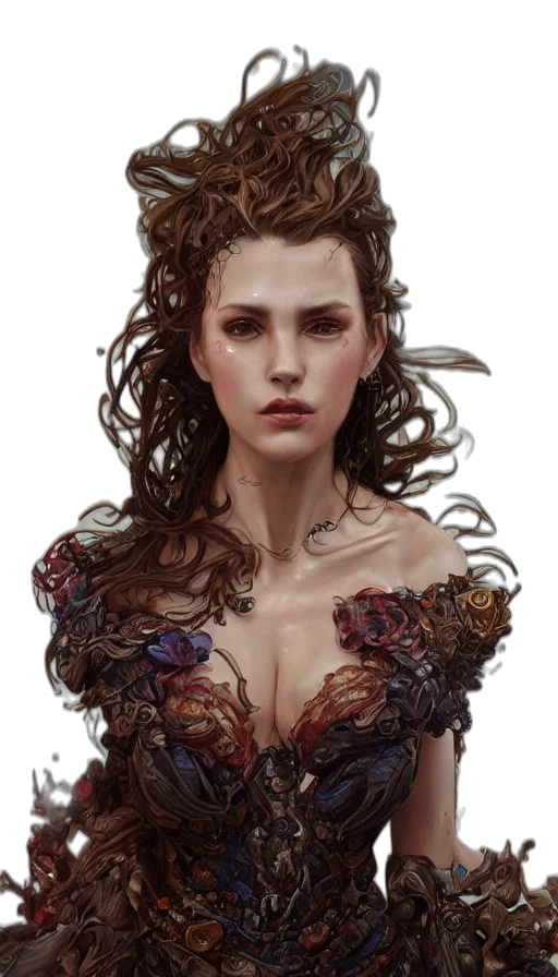 dress, face, crown, jewelry transparent PNG cut-out