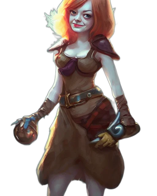 staff, dress, concept art, fantasy art, comic book art, watercolor, dark, cute transparent PNG cut-out