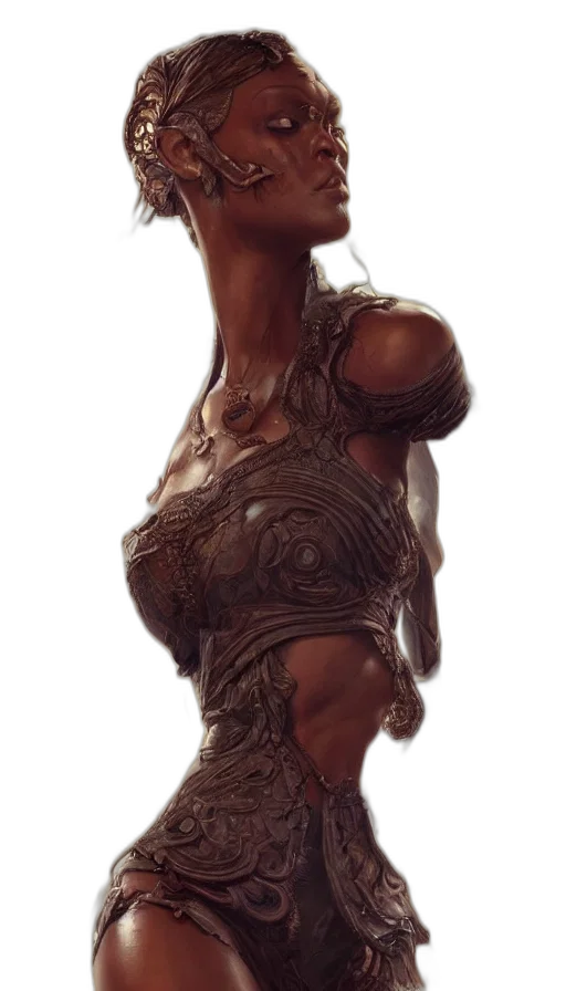 dress, face, robot, weapon transparent PNG cut-out