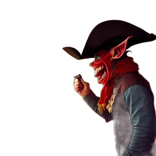 mask, hat, staff, dragon transparent PNG cut-out