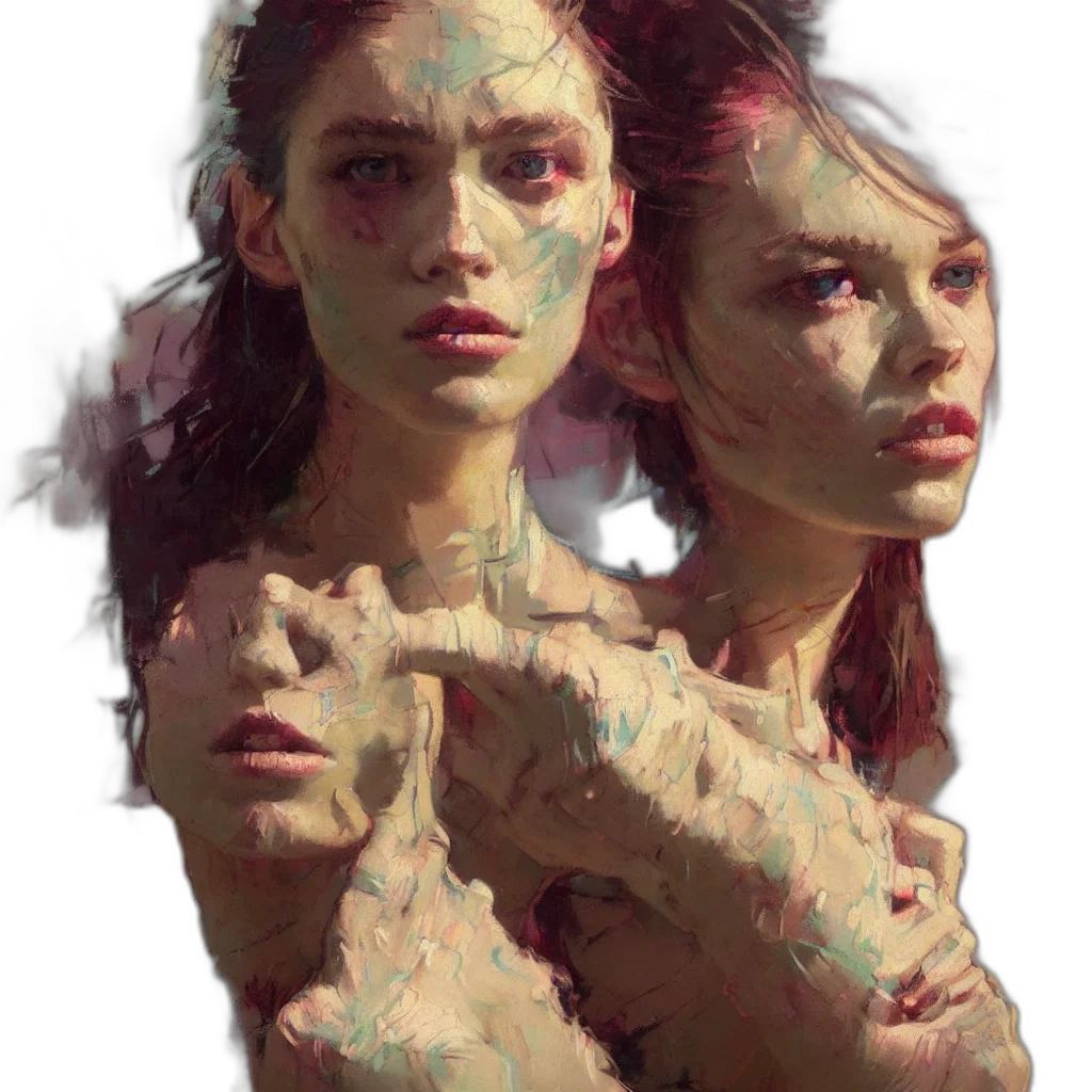 face, mask, creature, concept art transparent PNG cut-out