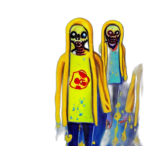 jacket, mask, concept art, pixel art, 3d render, comic book art, painting, zombies transparent PNG cut-out
