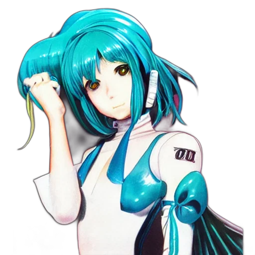 staff, robot, dress, jacket, anime, concept art, pixel art, vaporwave transparent PNG cut-out