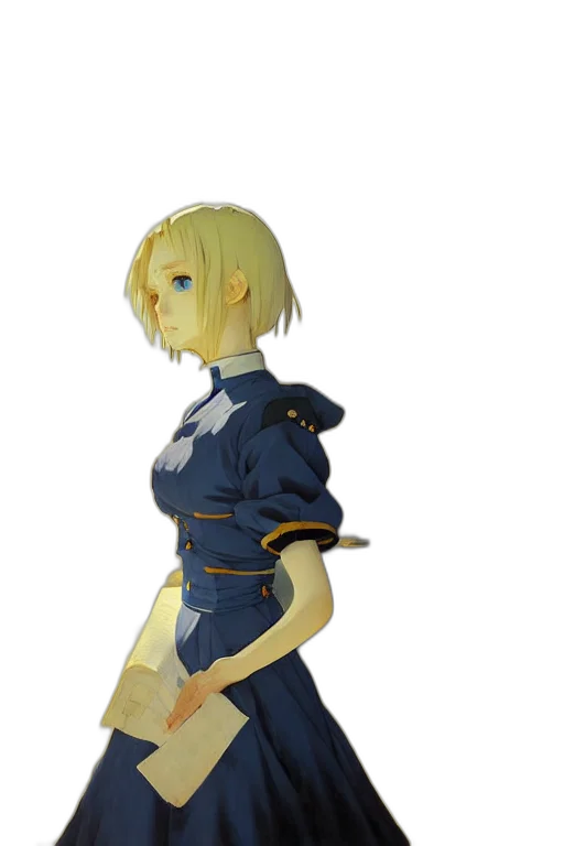 jacket, staff, dress, sword transparent PNG cut-out