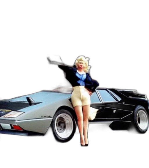 car, concept art, 3d render, comic book art transparent PNG cut-out