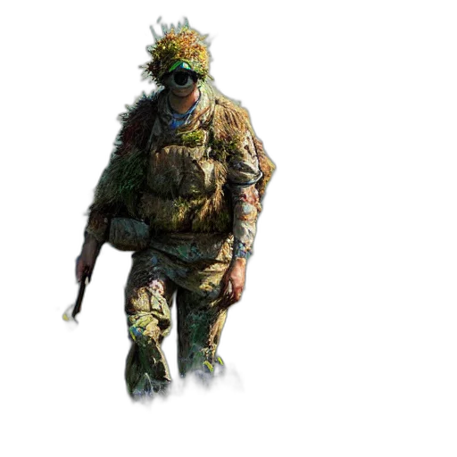 mask, creature, staff, jacket transparent PNG cut-out