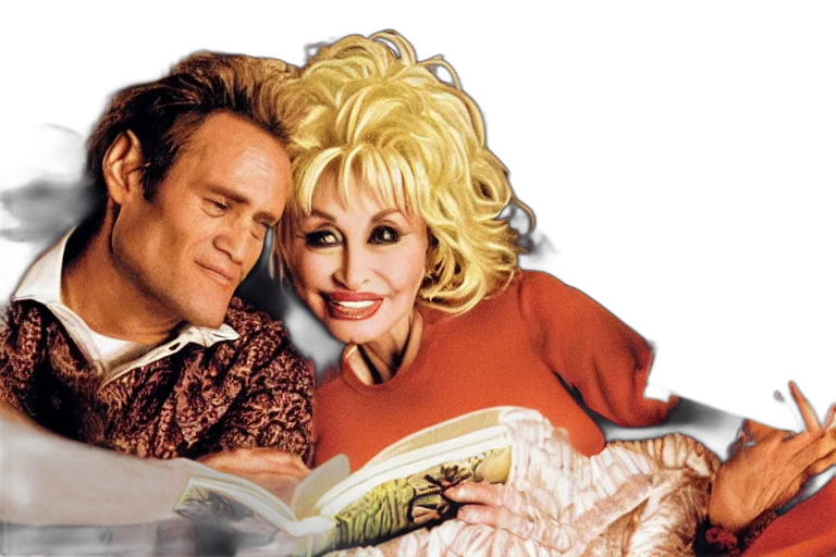 fire, portrait, dolly, parton transparent PNG cut-out