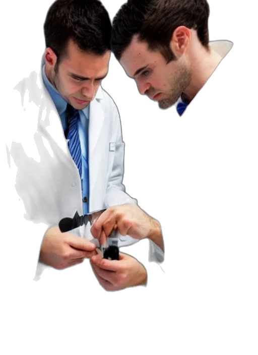 staff, jewelry, concept art, chemists, white, coats, fighting, knives transparent PNG cut-out