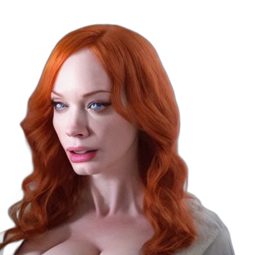 hair, face, dress, 3d render transparent PNG cut-out