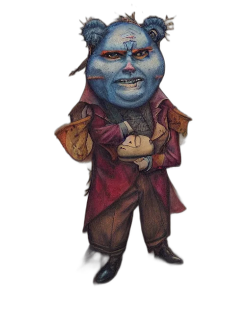 staff, mask, face, creature, concept art, fantasy art, watercolor, comic book art transparent PNG cut-out