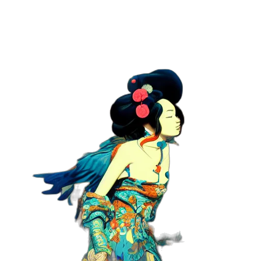 dress, jewelry, fantasy art, pixel art, concept art, 3d render, blue, colorful transparent PNG cut-out