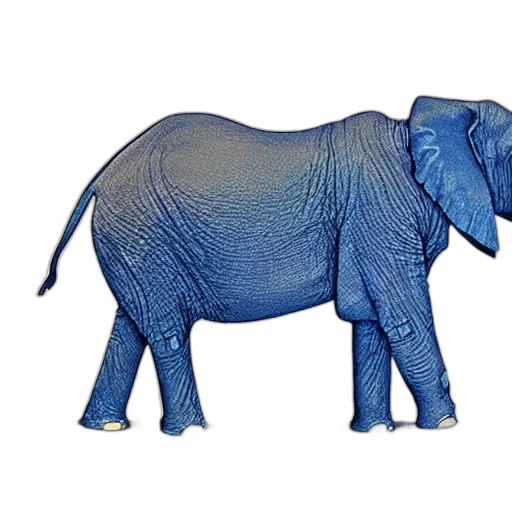 animal, creature, 3d render, photorealistic, concept art, watercolor, blue, detailed transparent PNG cut-out