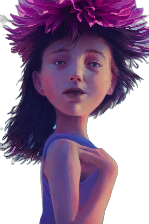 face, hair, creature, crown, concept art, fantasy art, photorealistic, 3d render transparent PNG cut-out
