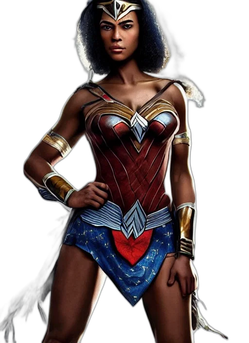 comic book art, concept art, fantasy art, cartoon, beautiful, african, american, wonder transparent PNG cut-out
