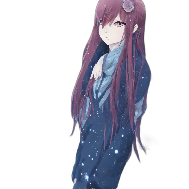 dress, jacket, staff, creature transparent PNG cut-out