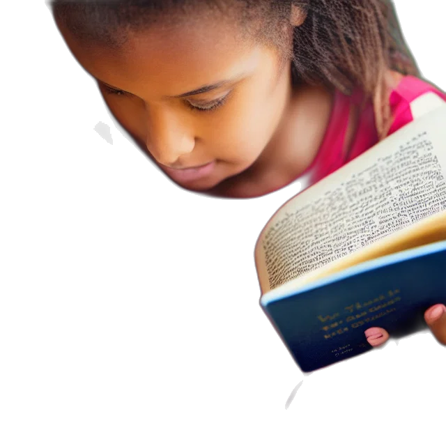 photo, girl, reading, book, highly, detailed, hdr, smooth transparent PNG cut-out