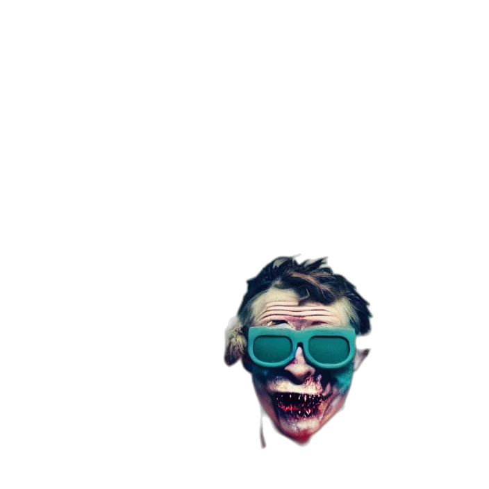 mask, face, creature, animal, pixel art, comic book art, vaporwave, 3d render transparent PNG cut-out