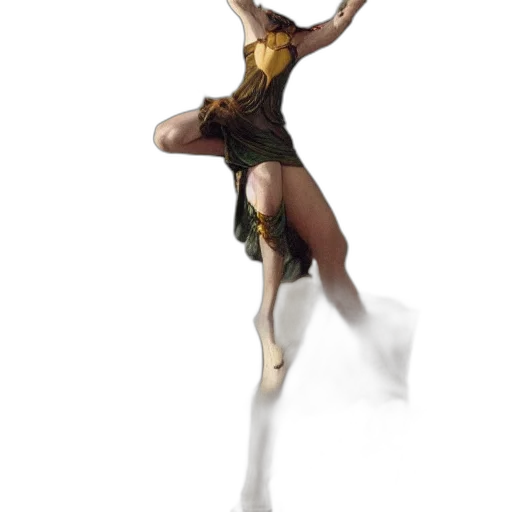 dress, staff, creature, sword transparent PNG cut-out