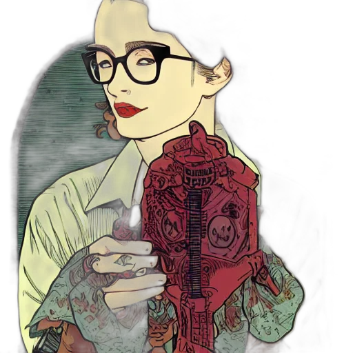 staff, dress, face, robot transparent PNG cut-out