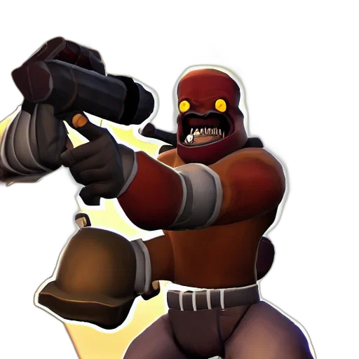weapon, staff, robot, mask, concept art, 3d render, pixel art, comic book art transparent PNG cut-out