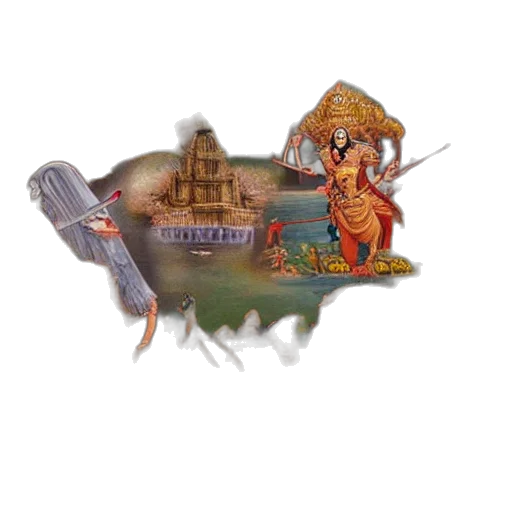 concept art, battle, between, lord, rama, ravana, indian, epic transparent PNG cut-out