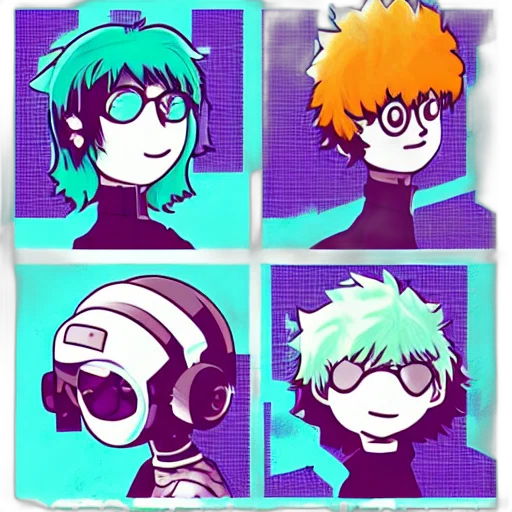 mask, staff, anime, cartoon, pixel art, comic book art, monochrome, neon transparent PNG cut-out