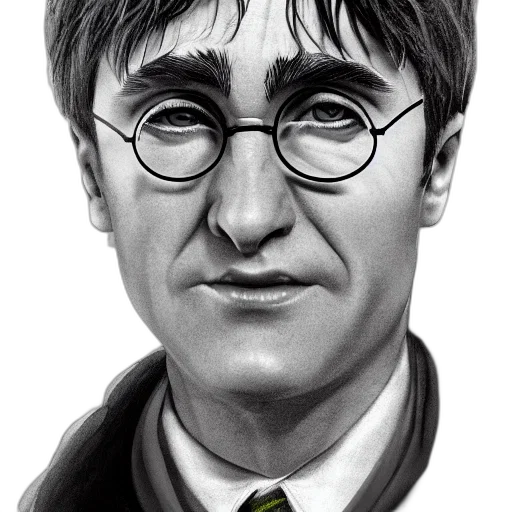 face, photorealistic, comic book art, cartoon, concept art, portrait, harry, potter transparent PNG cut-out