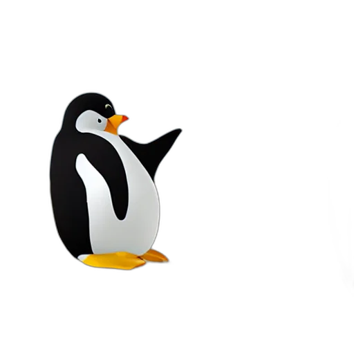 animal, 3d render, pixel art, concept art, fat, penguin, third, person transparent PNG cut-out