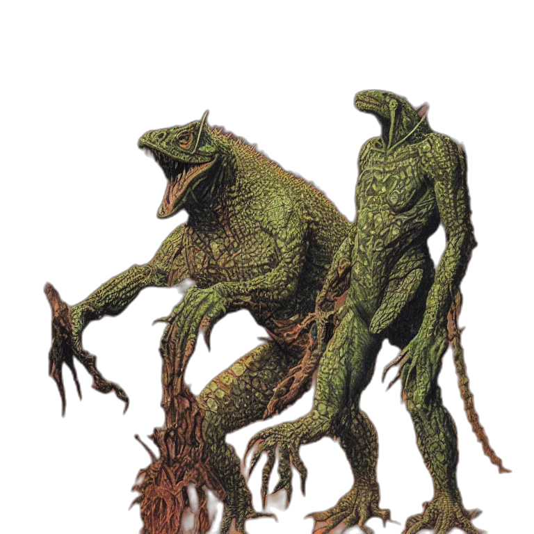 creature, dragon, staff, animal transparent PNG cut-out