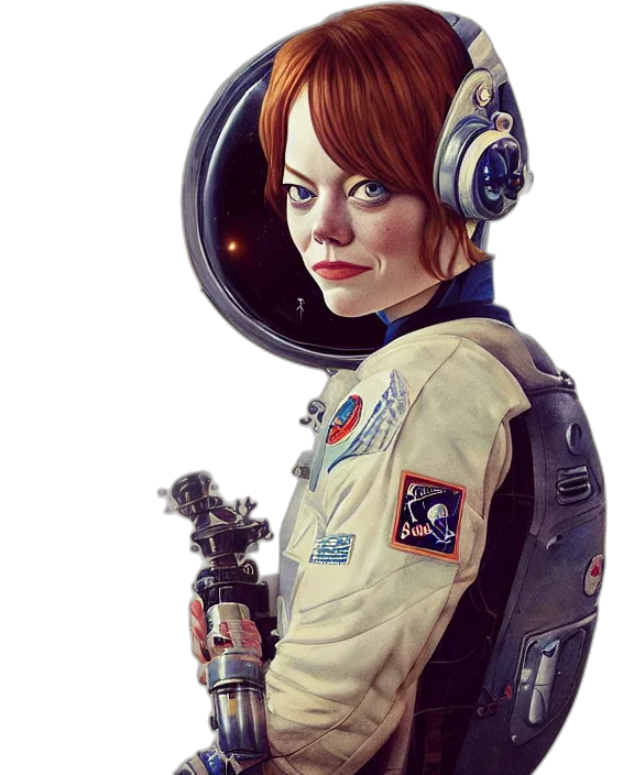 robot, jacket, staff, face transparent PNG cut-out