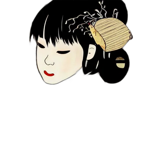 jewelry, hair, mask, face, cartoon, anime, photorealistic, pixel art transparent PNG cut-out