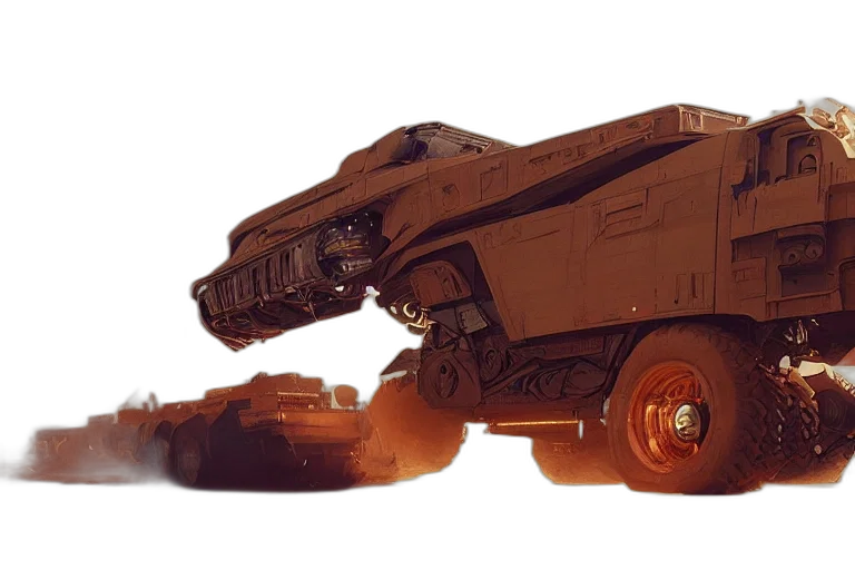 weapon, car, robot, concept art transparent PNG cut-out