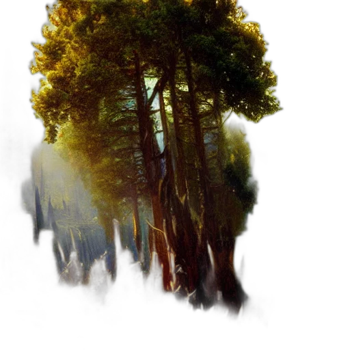 tree, mask, animal, creature, photorealistic, concept art, fantasy art, watercolor transparent PNG cut-out