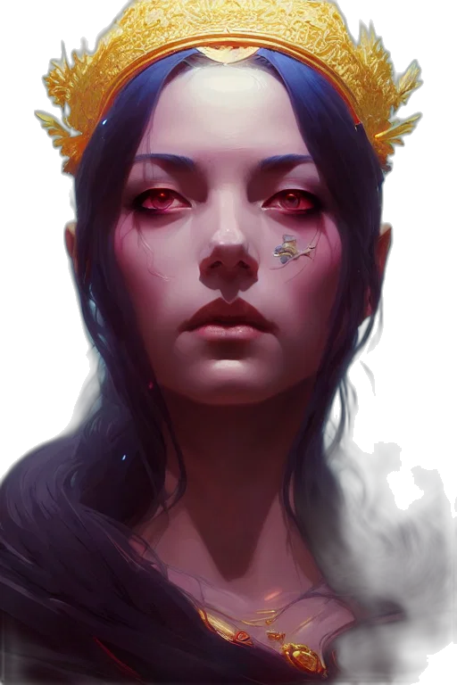 face, crown, mask, staff, fantasy art, concept art, photorealistic, pixel art transparent PNG cut-out