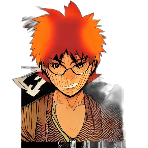 staff, mask, weapon, jacket, anime, comic book art, pixel art, cartoon transparent PNG cut-out