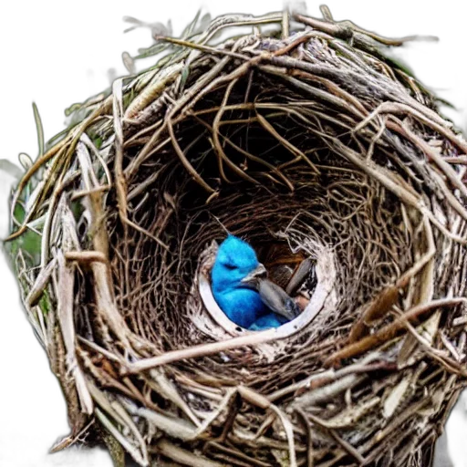 animal, blue, bird, nest transparent PNG cut-out