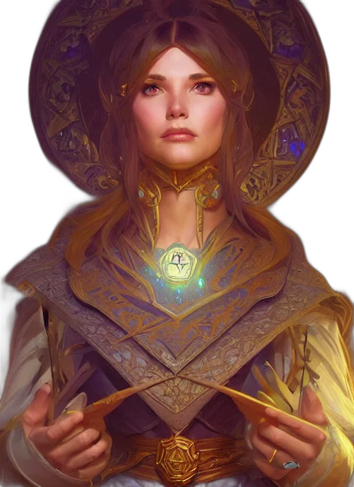 face, jewelry, staff, crown, fantasy art, concept art, photorealistic, oil painting transparent PNG cut-out
