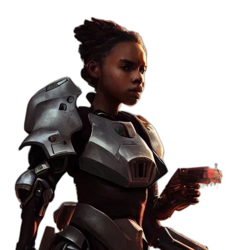 robot, weapon, concept art, cyberpunk transparent PNG cut-out