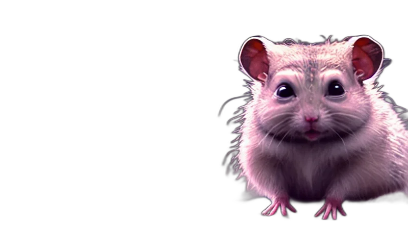 animal, creature, concept art, 3d render, photorealistic, watercolor, pastel, hamster transparent PNG cut-out