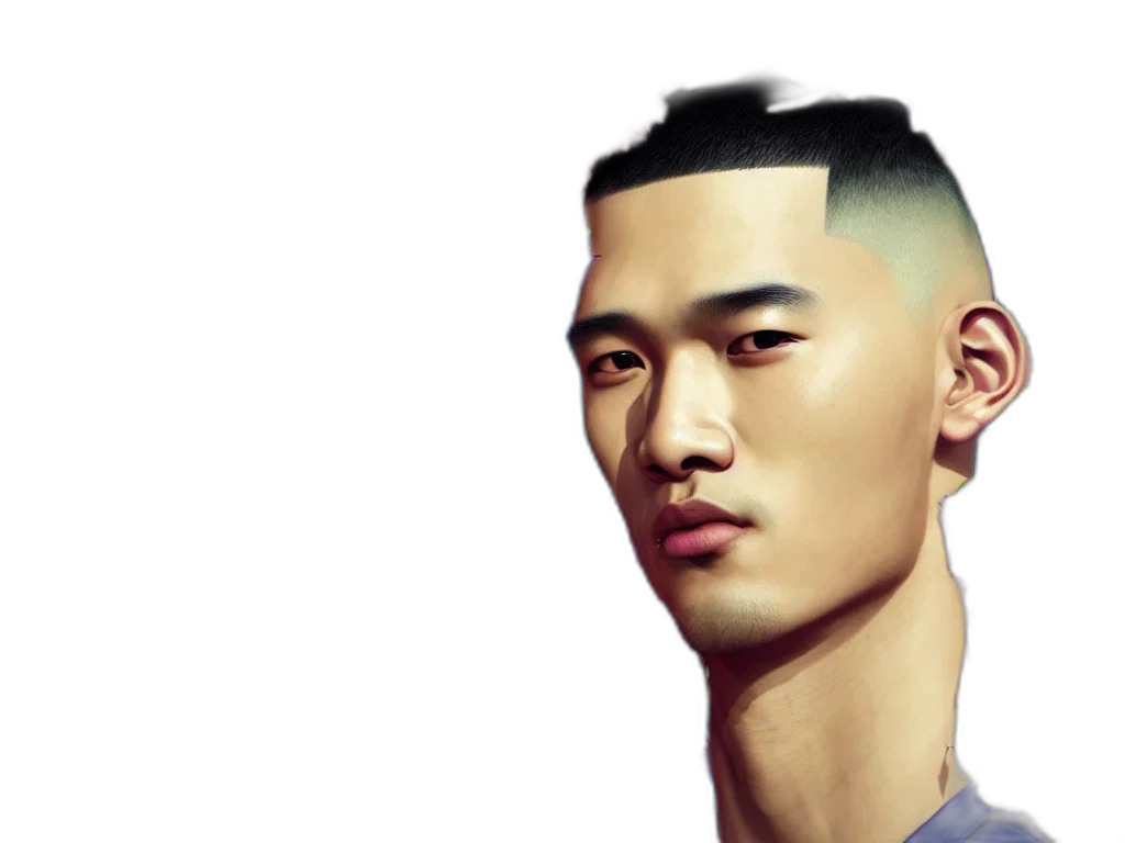 face, hair, photorealistic, concept art, pixel art, 3d render, colourful, vfx transparent PNG cut-out
